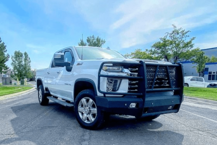 Ranch Hand FSC201BL1C Summit Series bumper with camera cutout for 2020–2023 Chevy Silverado HD