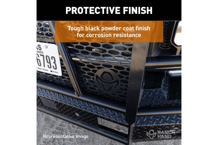 Ranch Hand FSF231BL1 heavy-duty Summit front bumper with grille guard for 2023–2026 Ford F250/F350 Super Duty.