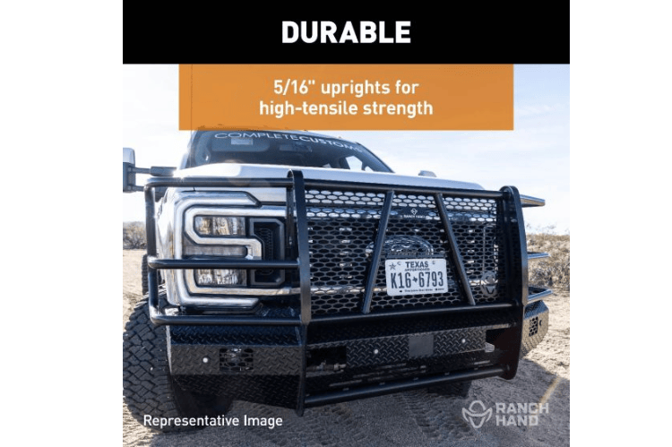 Ranch Hand FSF231BL1 heavy-duty Summit front bumper with grille guard for 2023–2026 Ford F250/F350 Super Duty.