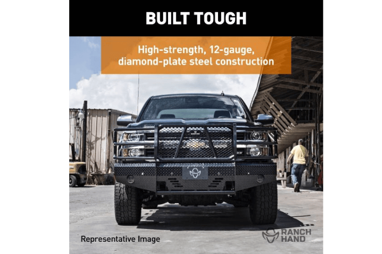 Ranch Hand FSF231BL1 heavy-duty Summit front bumper with grille guard for 2023–2026 Ford F450/F550 Super Duty.