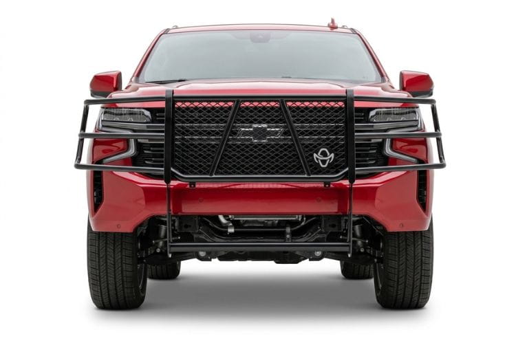 Legend Series grille guard GGC21SBL1 by Ranch Hand for 2021–2022 Chevy Tahoe and Suburban, SUV front-end protection accessory