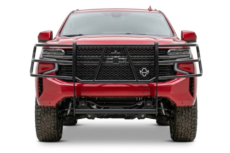 Chevy Tahoe and Suburban grille guard GGC21SBL1C by Ranch Hand, 2021–2022 SUV front-end protection with Legend Series strength