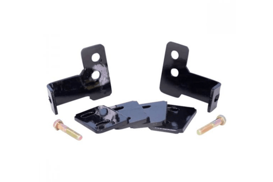 Heavy-duty Ford Superduty Ranch Hand mounting kit with universal brush guard brackets for Legend grille guard.