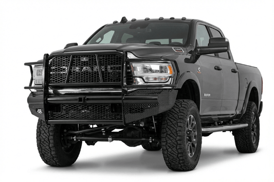 Ranch Hand Legend Series front bumper grille guard for Ram 2500/3500 truck upgrade.