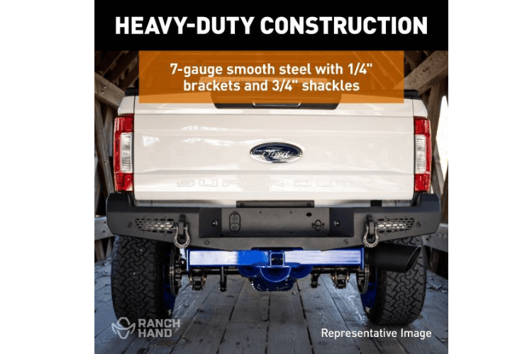 Ranch Hand Midnight rear bumper for GMC Sierra 2500/3500 HD, rugged truck back bumper