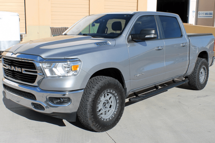 Raptor 1901-0174BT Chevy Silverado 2500HD/3500HD 2007-2019 5" Tread Step Slide Track Running Boards - Black Textured Aluminum
