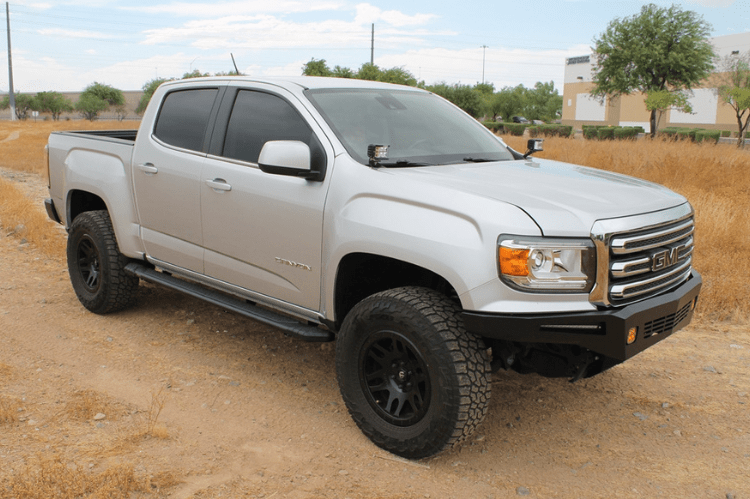 Raptor 1901-0174BT Chevy Silverado 2500HD/3500HD 2007-2019 5" Tread Step Slide Track Running Boards - Black Textured Aluminum