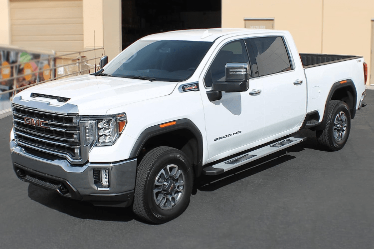Raptor 1701-0052 GMC Sierra 2500HD/3500HD 2020-2024 6" OEM Style Slide Track Running Boards Crew Cab Brushed Aluminum