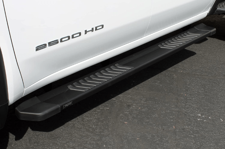 Raptor 1701-0052BT GMC Sierra 2500HD/3500HD 2020-2024 6" OEM Style Slide Track Running Boards Crew Cab Black Textured Aluminum