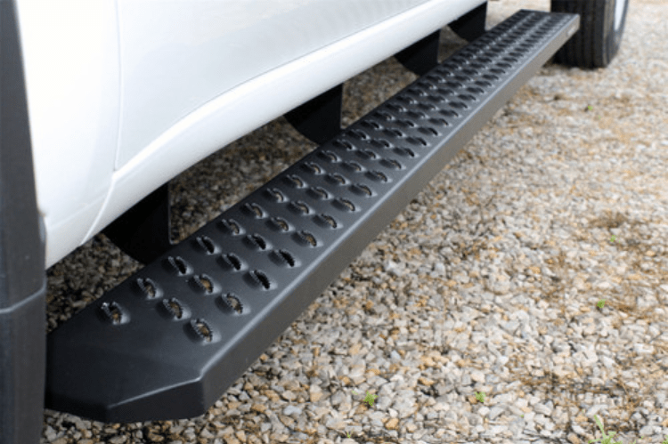 Raptor 2101-0052BT GMC Sierra 2500HD/3500HD 2020-2024 6.5" Sawtooth Slide Track Running Boards Crew Cab Black Textured Aluminum