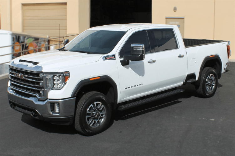 Raptor 2101-0052BT GMC Sierra 2500HD/3500HD 2020-2024 6.5" Sawtooth Slide Track Running Boards Crew Cab Black Textured Aluminum