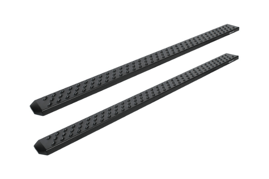 Raptor 2101-0174BT Chevy Silverado 2500HD/3500HD 2007-2019 6.5" Sawtooth Slide Track Running Boards - Black Textured Aluminum