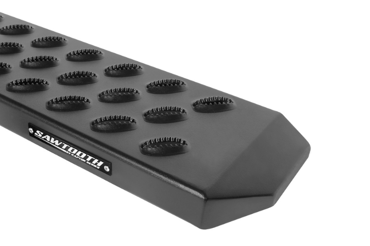Raptor 2101-0174BT Chevy Silverado 2500HD/3500HD 2007-2019 6.5" Sawtooth Slide Track Running Boards - Black Textured Aluminum