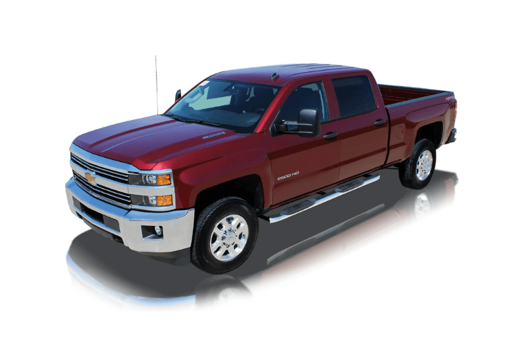 Raptor 1501-0722 2020-2023 Chevy Silverado 2500/3500 4" Curved OE Style Oval Nerf Bars - Stainless Steel