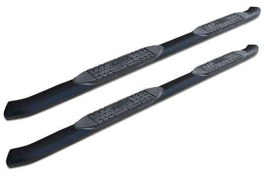 Raptor 1501-0733B 2020-2023 GMC Sierra 2500/3500 4" Curved OE Style Oval Nerf Bars - Black E-Coated Steel