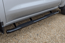 Raptor 1501-0733B 2020-2025 GMC Sierra 2500/3500 4" Curved OE Style Oval Nerf Bars - Black E-Coated Steel
