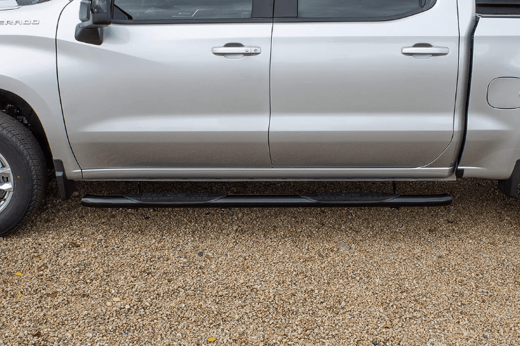 Raptor 1501-0733B 2020-2025 GMC Sierra 2500/3500 4" Curved OE Style Oval Nerf Bars - Black E-Coated Steel