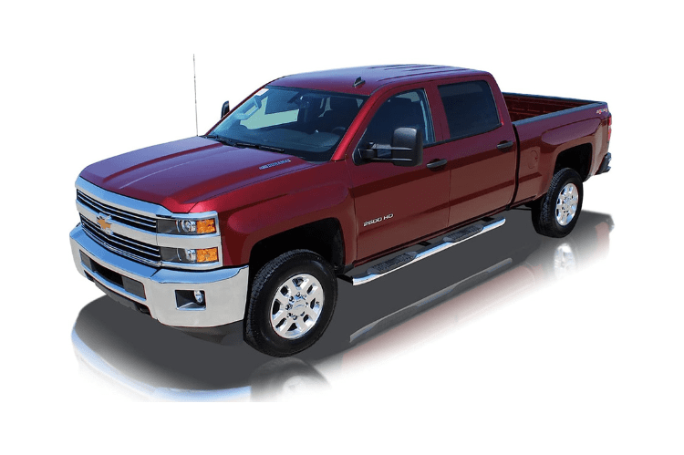 Raptor 1601-0010 1999-2014 Chevy Silverado 2500/3500 5" Curved OE Style Oval Nerf Bars - Stainless Steel