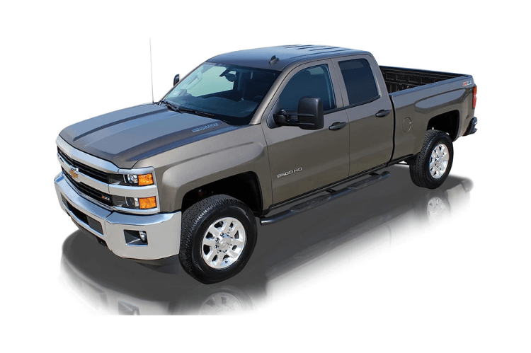 Raptor 1601-0010B 1999-2014 Chevy Silverado 2500/3500 5" Curved OE Style Oval Nerf Bars - Black E-Coated Steel