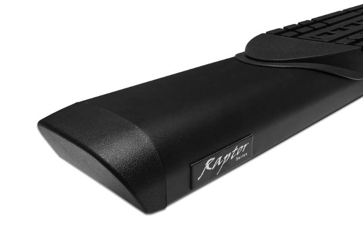 Raptor 2001-0041BT 2020-2025 Chevy Silverado 2500/3500 5" Oval Style Slide Track Running Boards - Black Textured Aluminum