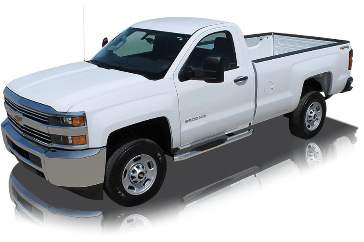 Raptor 1601-0087 GMC Sierra 2500HD/3500HD 1999-2019 5" Curved OE Style Oval Nerf Bars - Stainless Steel