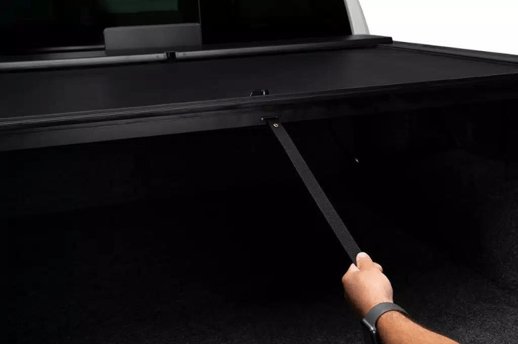 Roll-N-Lock M-Series 1999-2006 GMC Sierra 2500/3500 6.5' Tonneau Cover with Bedrail Caps LG208M