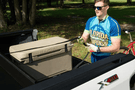Roll-N-Lock M-Series 1999-2006 GMC Sierra 2500/3500 6.5' Tonneau Cover with Bedrail Caps LG208M