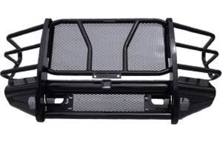 Roughneck aftermarket front bumper with receiver tube for Dodge Ram 2500/3500 2003–2005, ideal for off-road and heavy-duty protection.