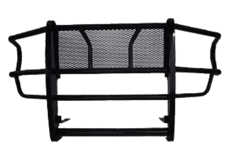 Chevy Silverado 1500 LD 2019 grille guard by Roughneck with reinforced bumper guard.
