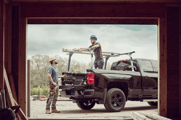 Thule 37002XT Chevy Silverado 2500HD/3500HD 1999-2021 TracRac Pro 2 Truck Bed Rack Silver