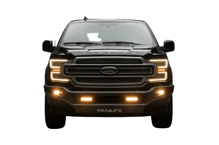 Front view of Ford F150 2018–2020 TrailFX FPRB004TI pre-runner front bumper
