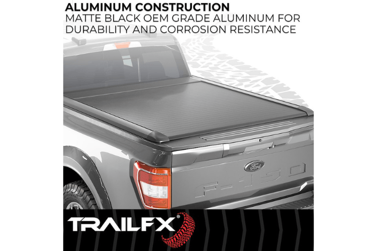 TrailFX RCI retractable tonneau cover TFX6001 for 2019-2026 Chevy Silverado 1500 5.8 bed durable retractable bed cover.