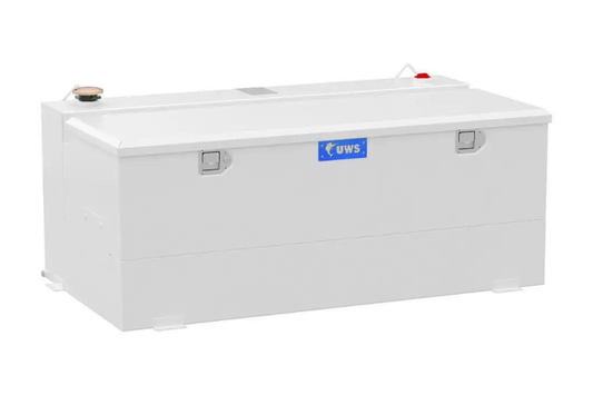 UWS ST-100-COMBO-W Chevy Silverado 2500HD/3500HD 1999-2019 100-Gallon Steel-Aluminum Combo Transfer Tank White