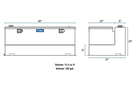 UWS ST-100-COMBO-W Chevy Silverado 2500HD/3500HD 1999-2019 100-Gallon Steel-Aluminum Combo Transfer Tank White
