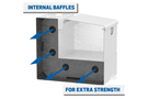 UWS ST-100-COMBO-W Chevy Silverado 2500HD/3500HD 1999-2019 100-Gallon Steel-Aluminum Combo Transfer Tank White