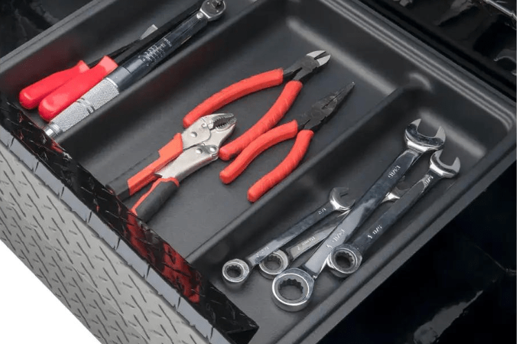 UWS TBS-69-BLK Dodge Ram 2500/3500 2011-2018 69" Aluminum Crossover Truck Tool Box Gloss Black