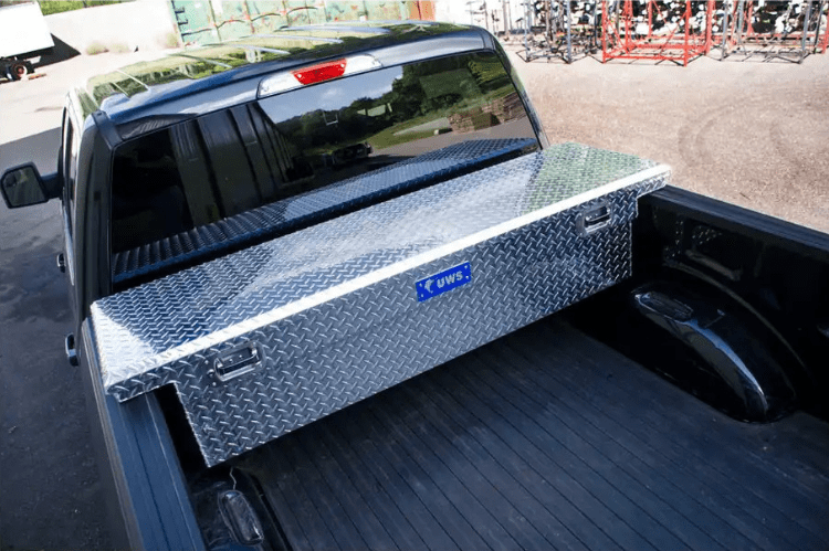 UWS TBS-69-LP Dodge Ram 2500/3500 2011-2018 69" Crossover Truck Tool Box with Low Profile Bright Aluminum