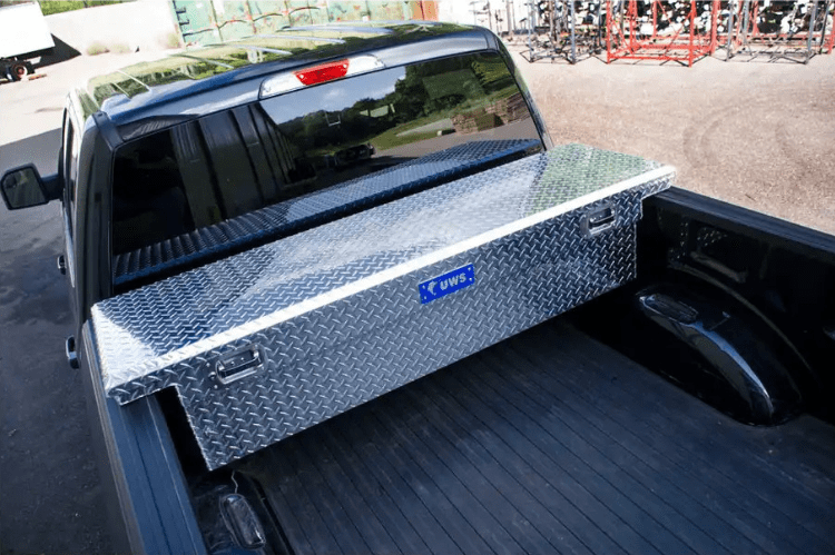 UWS TBS-69-LP GMC Sierra 2500HD/3500HD 1999-2023 69" Crossover Truck Tool Box with Low Profile Bright Aluminum