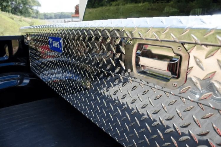 UWS TBS-69-LP Dodge Ram 2500/3500 2011-2018 69" Crossover Truck Tool Box with Low Profile Bright Aluminum