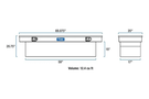 UWS TBSD-69 GMC Sierra 2500HD/3500HD 1999-2023 69" Deep Crossover Truck Tool Box Bright Aluminum