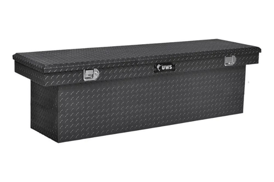 UWS TBSD-69-BLK Chevy Silverado 2500HD/3500HD 1999-2024 69" Aluminum Deep Crossover Truck Tool Box Gloss Black