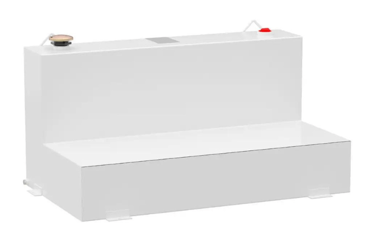 UWS ST-75-L-W Dodge Ram 2500/3500 2003-2008 75-Gallon L-Shape Steel Fuel Transfer Tank - White