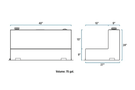 UWS ST-75-L-W Dodge Ram 2500/3500 2003-2008 75-Gallon L-Shape Steel Fuel Transfer Tank - White