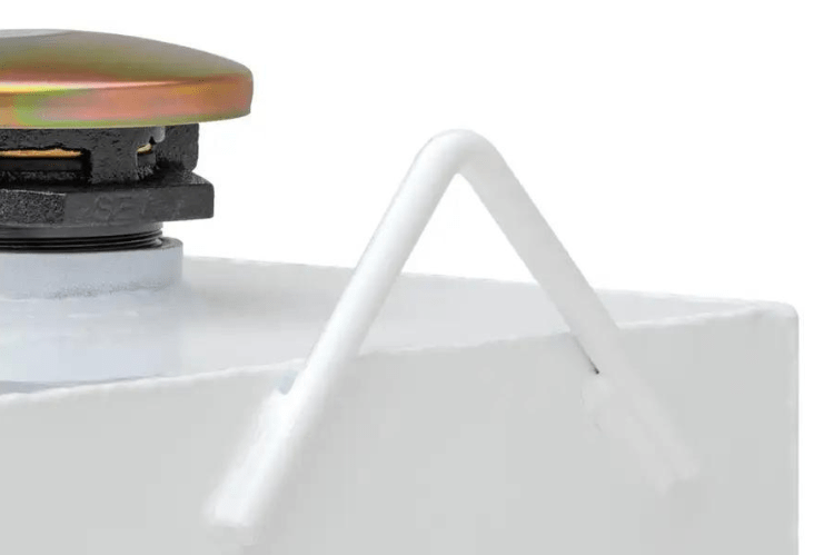 UWS ST-75-L-W Dodge Ram 2500/3500 2003-2008 75-Gallon L-Shape Steel Fuel Transfer Tank - White