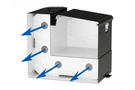 UWS TT-75-COMBO-BLK Dodge Ram 2500/3500 2003-2008 75-Gallon Combo Aluminum Fuel Transfer Tank Gloss Black
