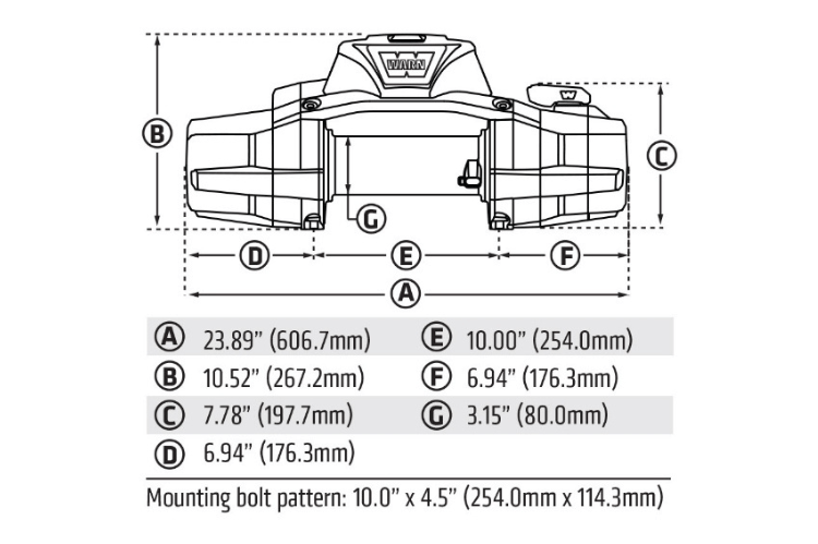 Warn 10000 lb electric winch – ZEON XD 10-S model by Warn Industries