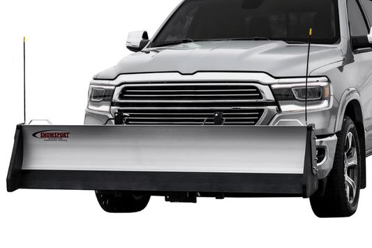 Access 80674 SnowSport HD truck snow plow with 96" blade, a durable residential snow plow attachment for truck, ideal for home use and winter driveway clearing