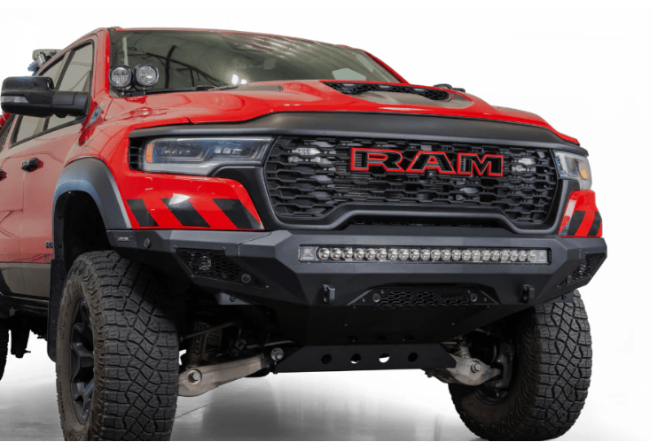 ADD Stealth Fighter front bumper F630153030103 for 2025-2026 Ram 1500, designed for off-road durability and rugged protection.