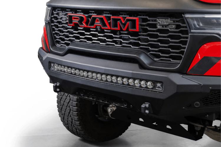 ADD Stealth Fighter front bumper F630153030103 for 2025-2026 Ram 1500, designed for off-road durability and rugged protection.