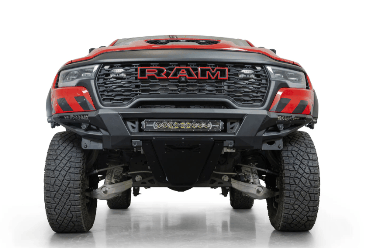 ADD offroad front bumper F630263200103 for 2025-2026 Ram RHO Phantom, delivering rugged protection with Addictive Desert Designs styling.